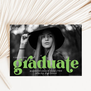 Grön foto Studenten i fetstil, limning Meddelande