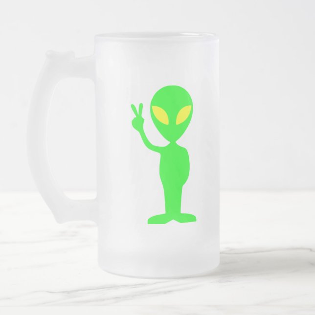 GRÖN FRÄMLING FROSTAT ÖLGLAS (Vänster)