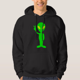 Grön främmande ge fredsteckenskjorta för limefrukt hoodie