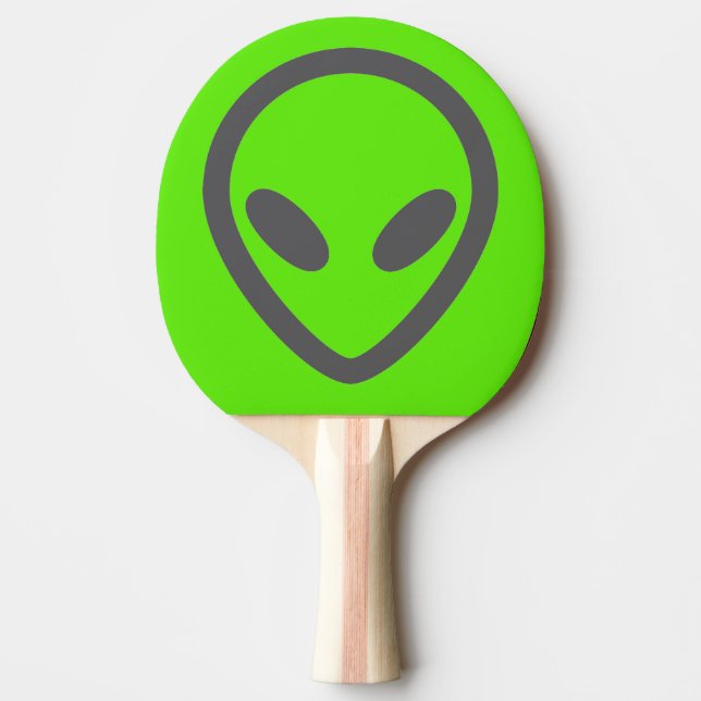 Grön främmande rolig vetenskap pingisracket (Framsidan)