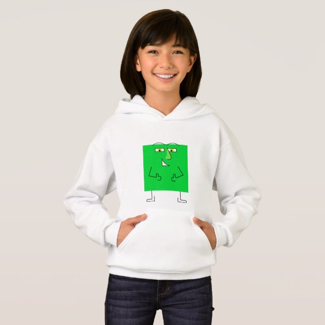 Grön fyrkantig kille t shirt (Hel framsida)