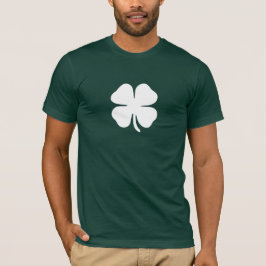 Grön Fyrklöver Lycklig Irländsk T Shirt