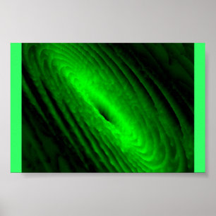 Grön galax för neon poster