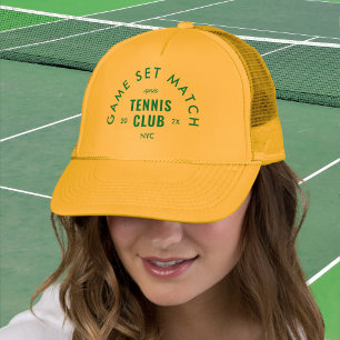 Grön Game Set Match Après Tennis Club Gul Keps