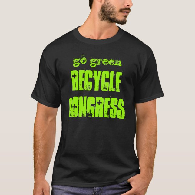 grön, går ÅTERVINNAKONGRESSEN Tee (Framsida)