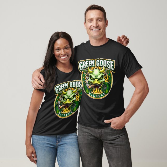 Grön Gås Skalle Vilseck T Shirt (Unisex)