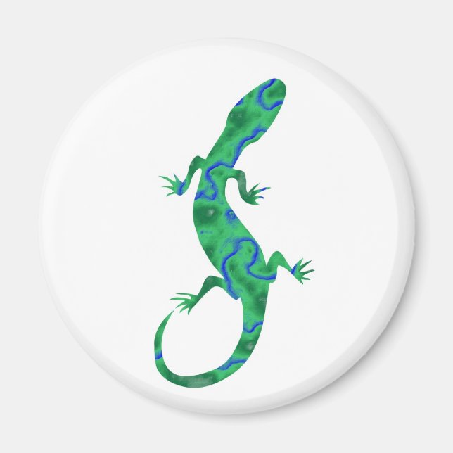 Grön Gecko Magnet (Framsidan)