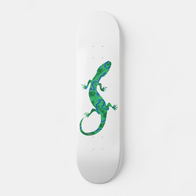 Grön Gecko Mini Skateboard Bräda 18,7 Cm (Framsida)