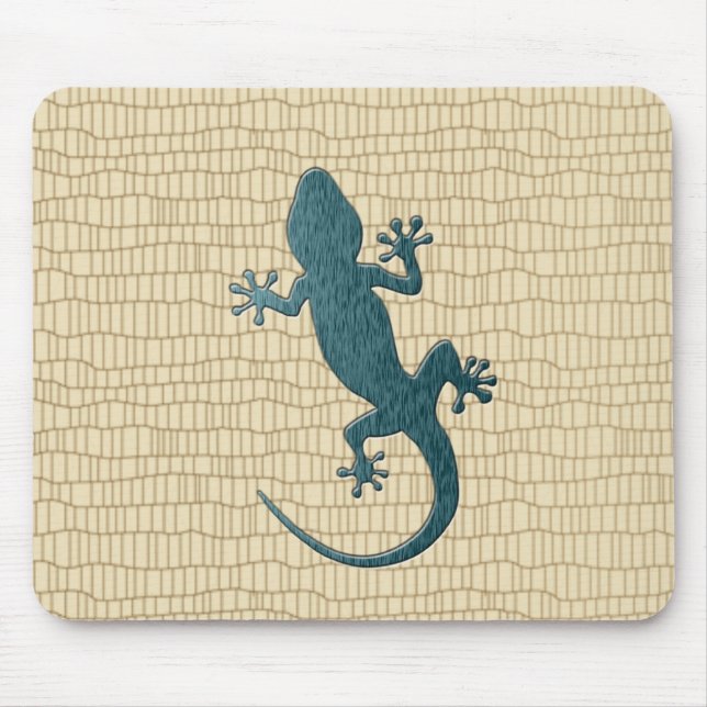Grön Gecko på reptil Musmatta (Framsidan)