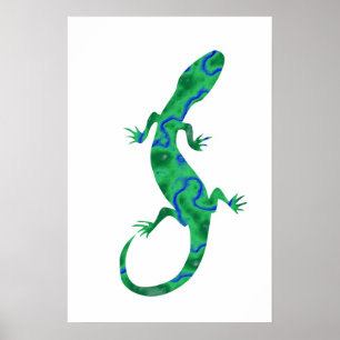 Grön Gecko Poster