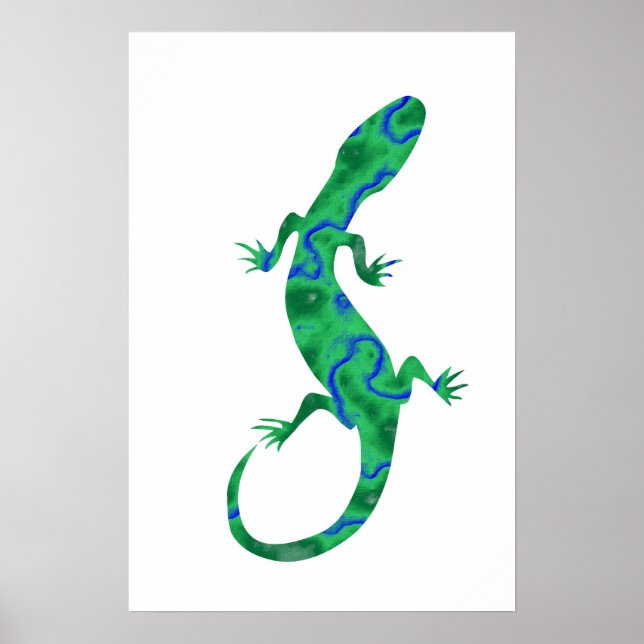 Grön Gecko Poster (Framsidan)