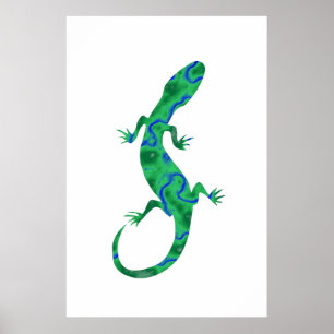 Grön Gecko Poster