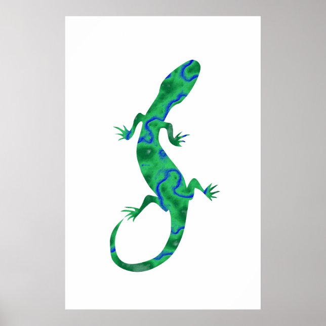 Grön Gecko Poster (Framsidan)