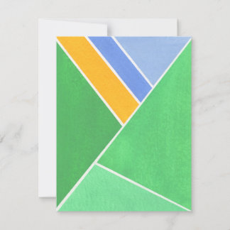 Grön geometri anteckningskort