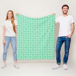 Grön geometrisk cirkelmönster fleecefilt