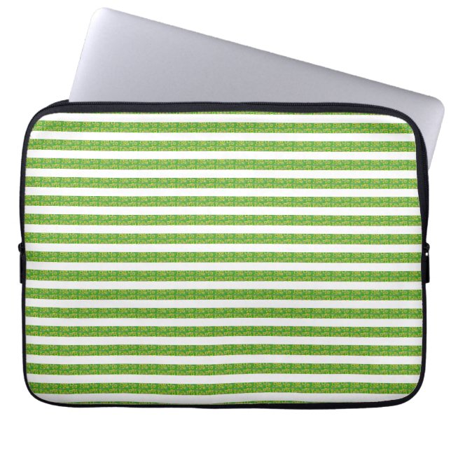 Grön geometrisk  laptop fodral (Framsidan)