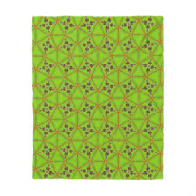 Grön geometrisk mönstrad filt i fleece