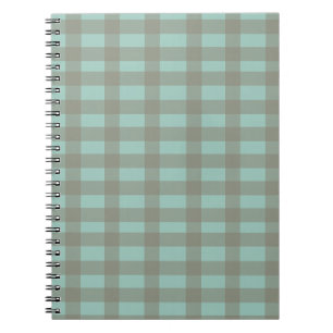 Grön Gingham Anteckningsbok