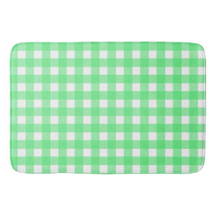 Grön gingham badrumsmatta