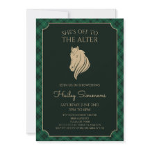 Grön Gingham Derby Bröllopsdusch