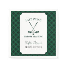 Grön Gingham Golf Bröllopsdusch