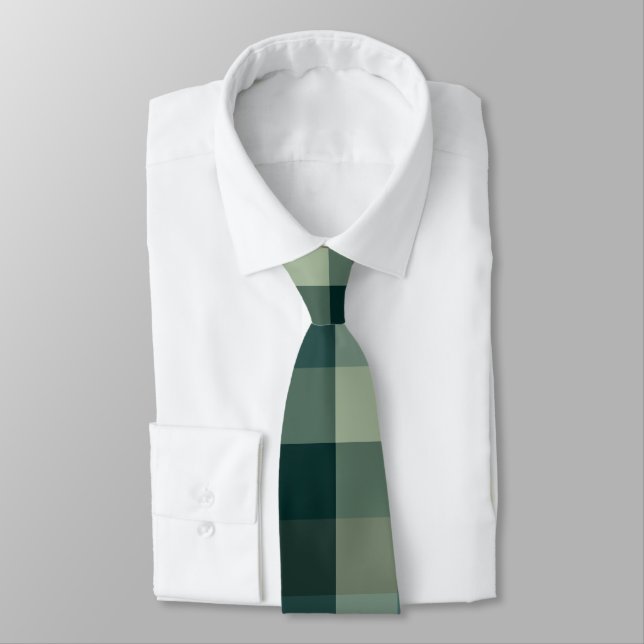 Grön Gingham-Karoadesign  Slips (Bunden)