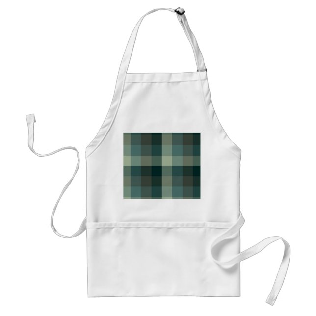 Grön Gingham-Karotröja Design  Förkläde (Framsidan)