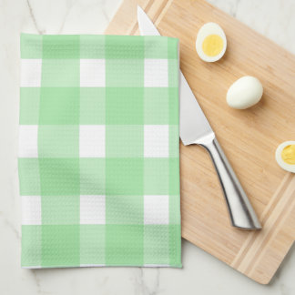 Grön Gingham Köksduk Kökshandduk