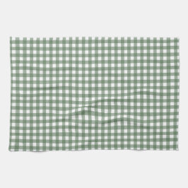 Grön Gingham Köksduk Kökshandduk