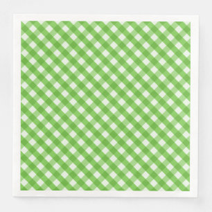 Grön Gingham Pappersservett