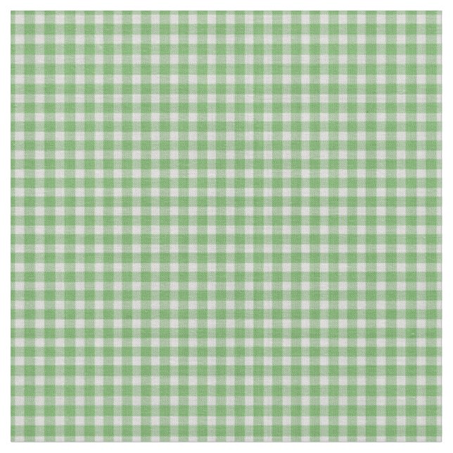 Grön Gingham Rutig Plaid Tyg (Närbild)