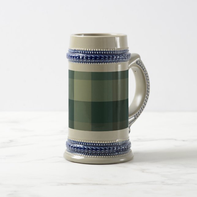 Grön Gingham Rutig Rutmönsterdesign  Sejdel (Framsida höger)