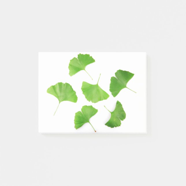 Grön Ginkgo Biloba Post-it Block (Framsida)