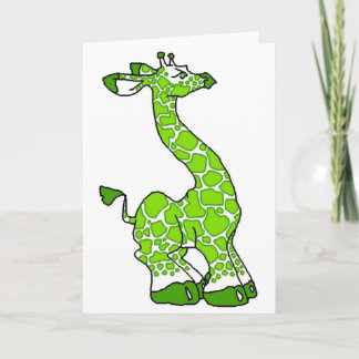 Grön giraff kort