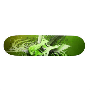 Grön gitarr skateboard bräda 21,5 cm