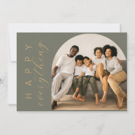 Grön Glad ALLT Julkort