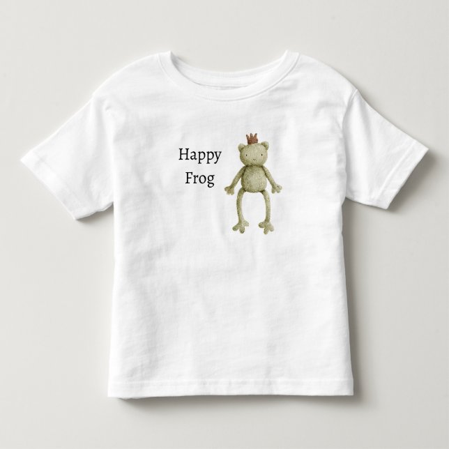 Grön Glad Groda T Shirt (Framsida)