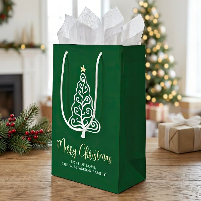 Grön Glad Jul Gran Skriptnamn Whimsical (Skapare uppladdad)