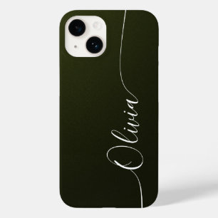 Grön Glans Elegant Kalligrafi Skrift Namn