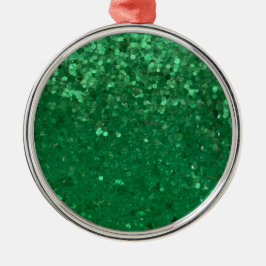 Grön Glitter att Anpassa Julgransprydnad Metall