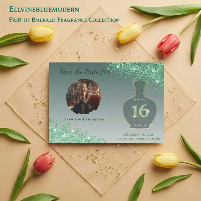 Grön Glitter Paris Fragrance Studio Sweet 16 Spara Datumet (Sparkling Green elegance for your Sweet 16!
Shop our Emerald Fragrance Collection.
)