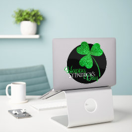 Grön Glitter Shamrock God St Patrick’s Dag T-Shirt Klistermärken