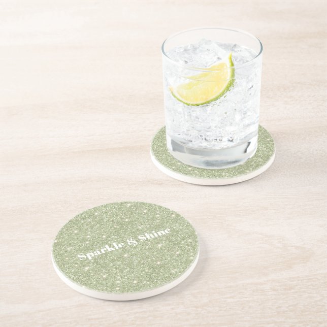 Grön glittergnista underlägg (Sidan)