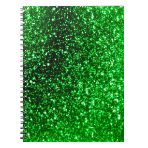 Grön glitterspiralanteckningsbok anteckningsbok