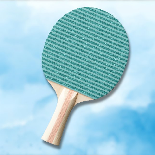 Grön Glittrig Stil Horisontella Ränder Pingisracket (Skapare uppladdad)