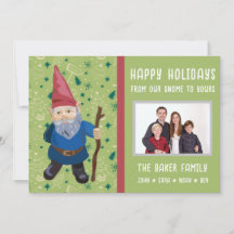 Grön Gnome för högtiderna Jul Foto