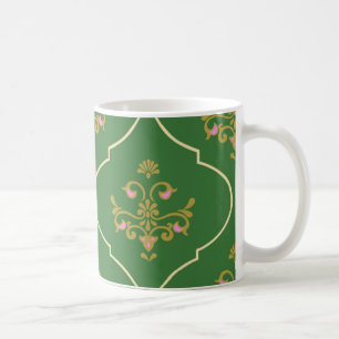 Grön gobeläng kaffemugg