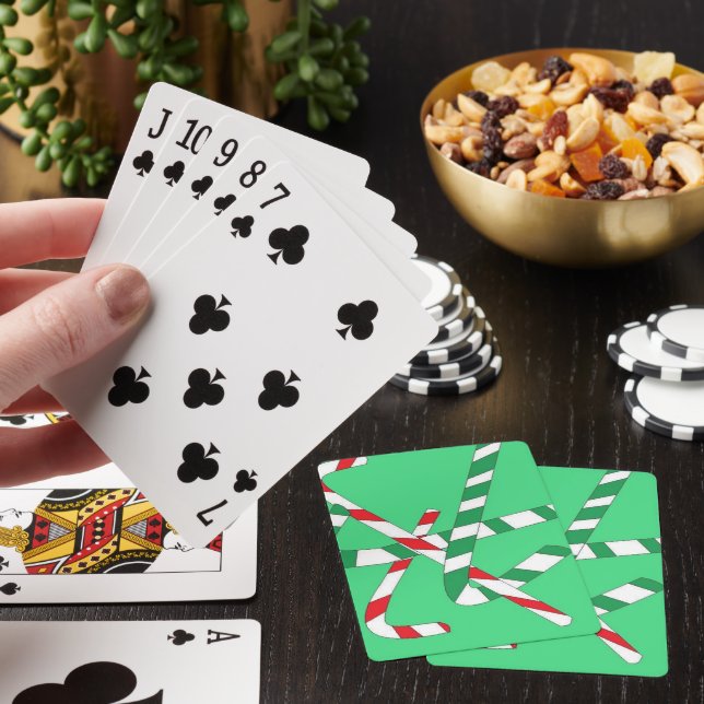 Grön godisstavsscen casinokort (På plats)