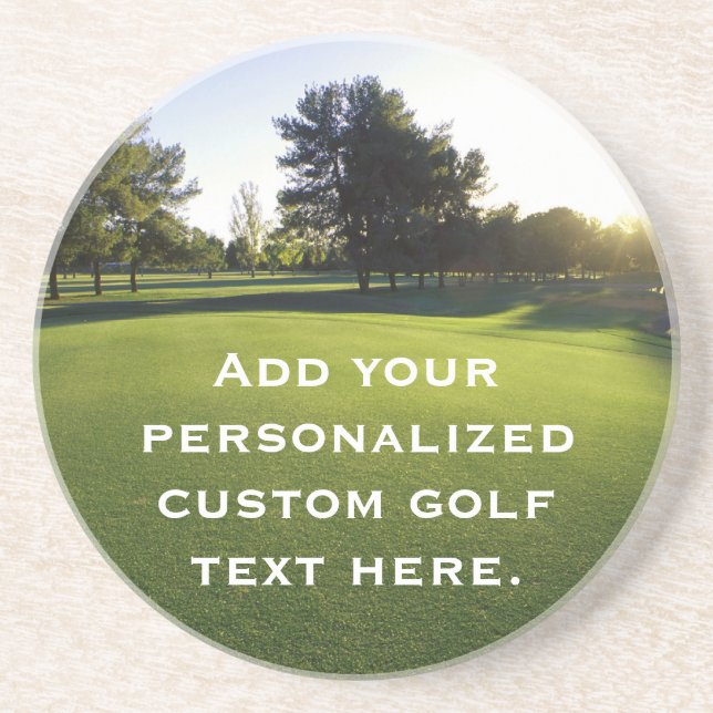 Grön golfbana på gryning underlägg (Framsidan)