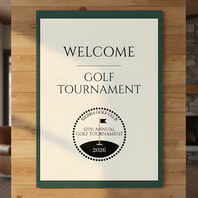 Grön golfturnering välkomstaffisch poster (Skapare uppladdad)